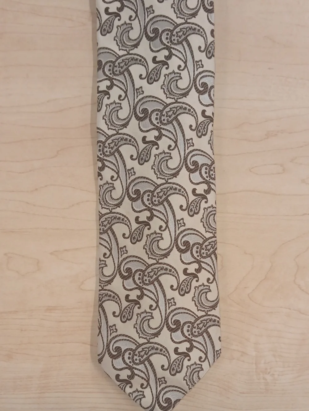 Robert Talbott Beige and Brown Paisley Tie